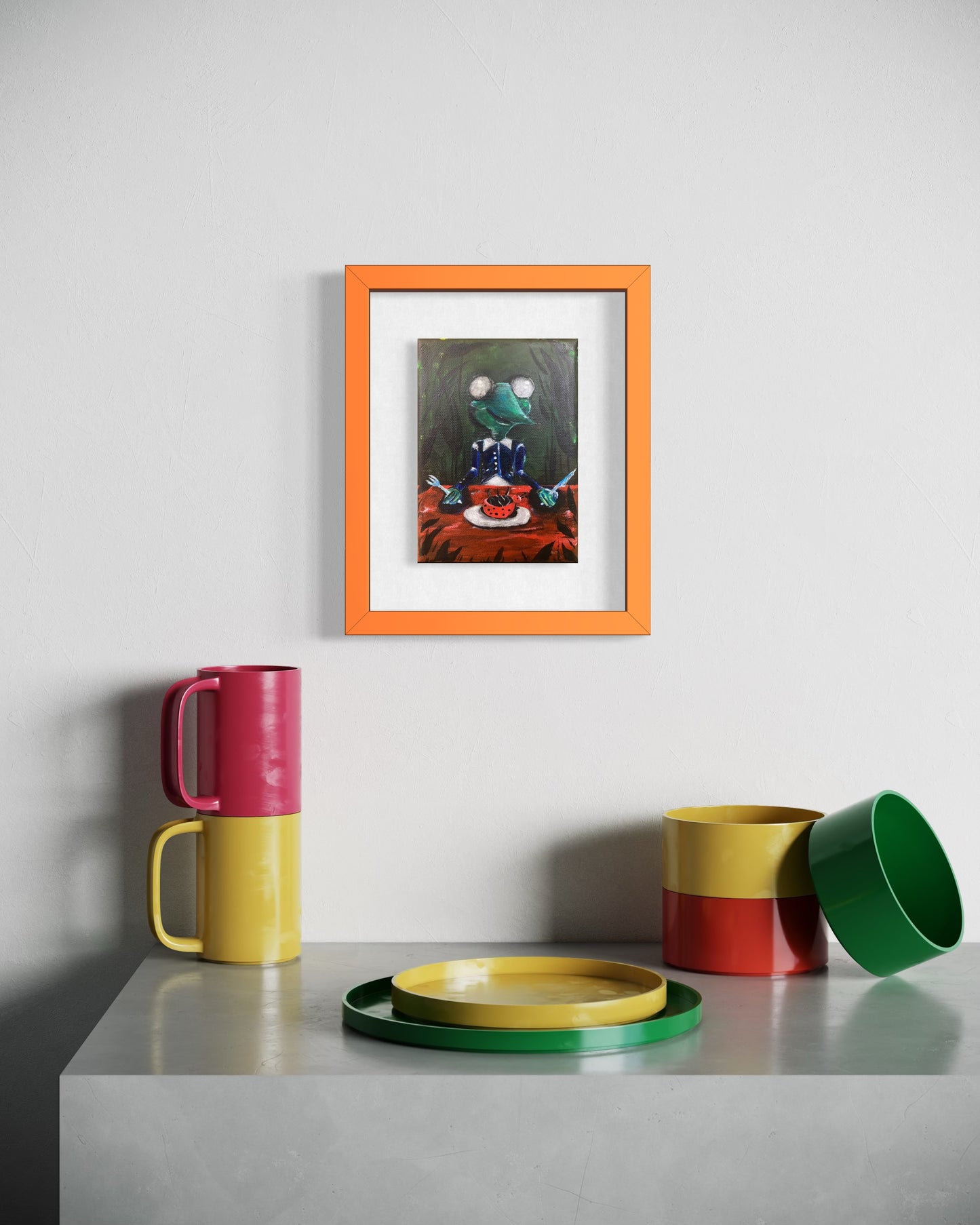 Hungry for Nature – Original Acrylic Painting by Jackie Harris (5x7)