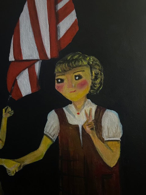 Initiation - Surreal Girl Scout Acrylic Painting by Jackie Harris (20"x20")