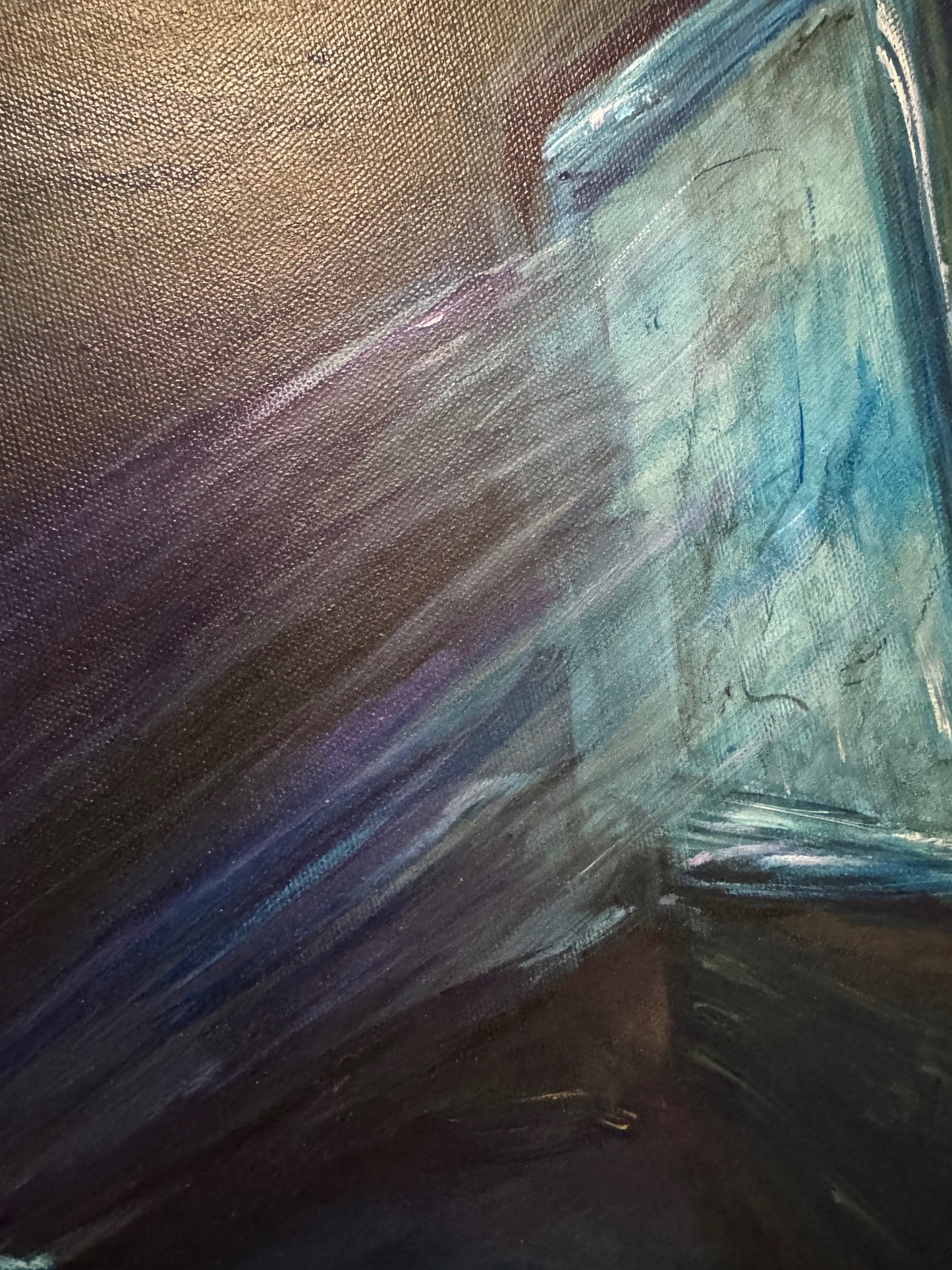 Reflections? – Original 16x20 Ovular Acrylic Painting on Canvas