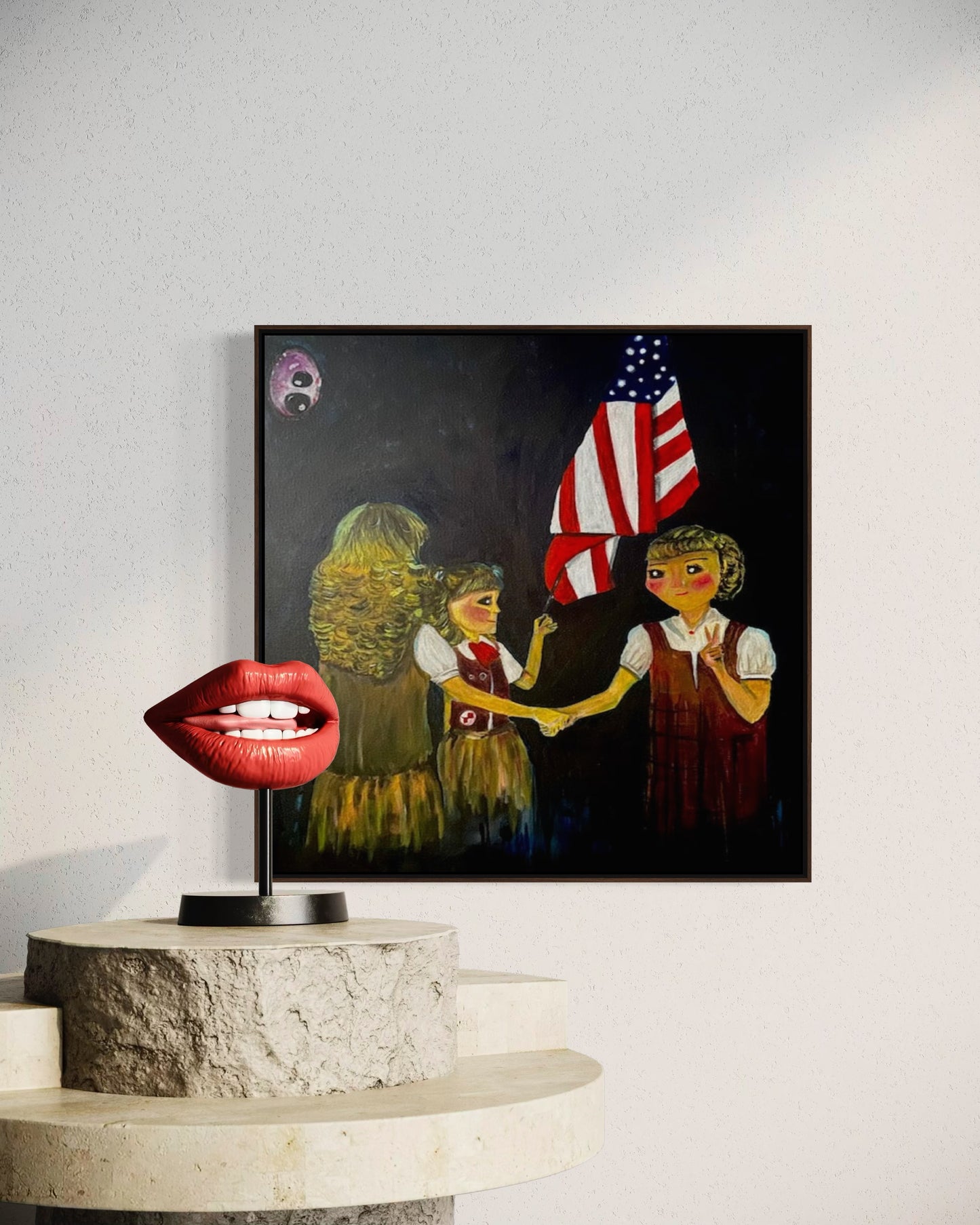 Initiation - Surreal Girl Scout Acrylic Painting by Jackie Harris (20"x20")