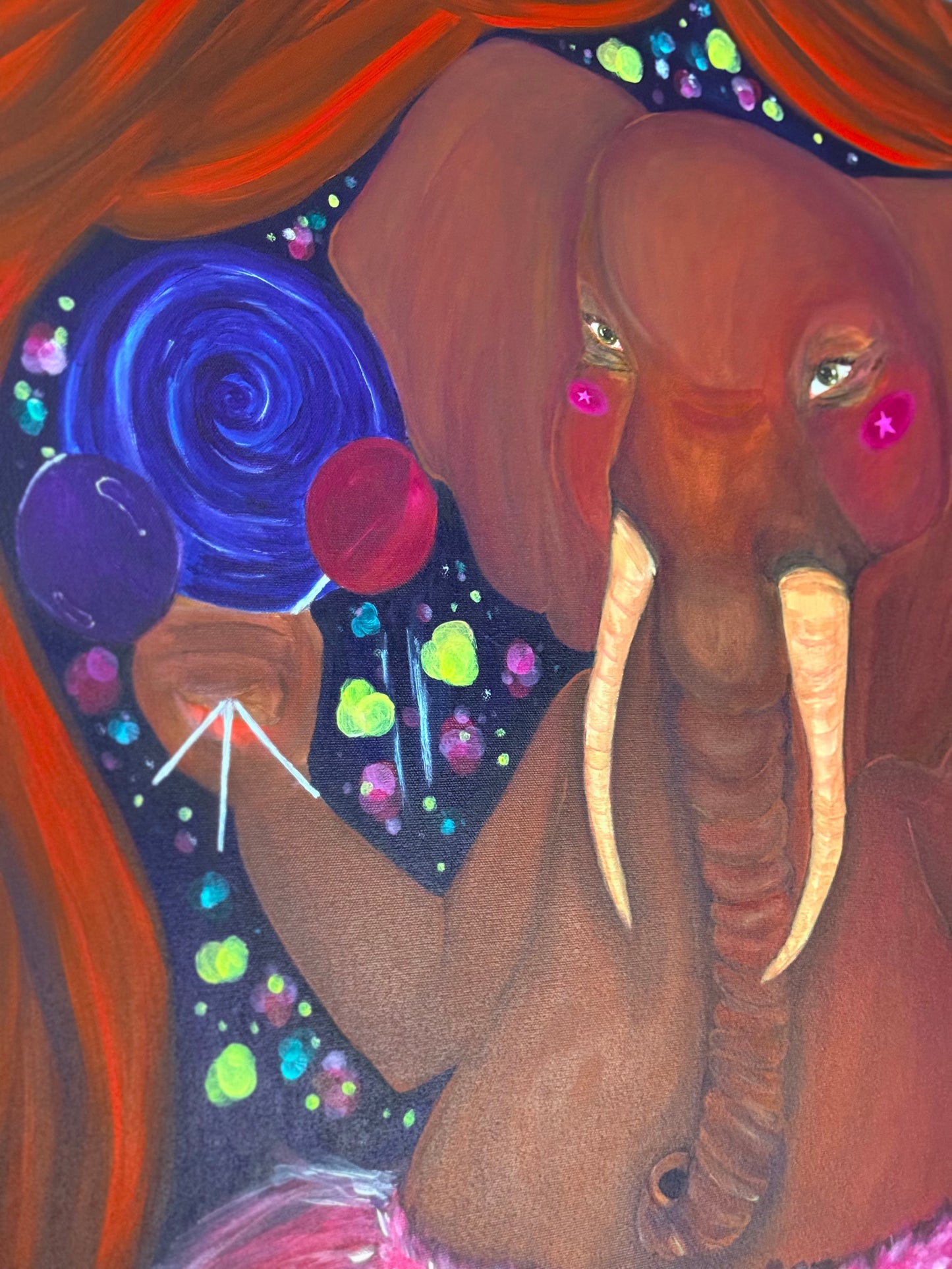 The Waiting Performer – 36"x48" Original Acrylic on Canvas by Jackie Harris