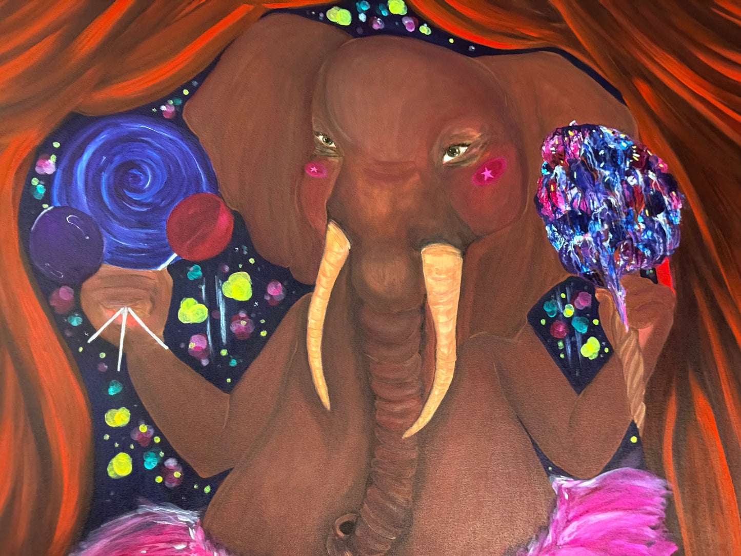 The Waiting Performer – 36"x48" Original Acrylic on Canvas by Jackie Harris