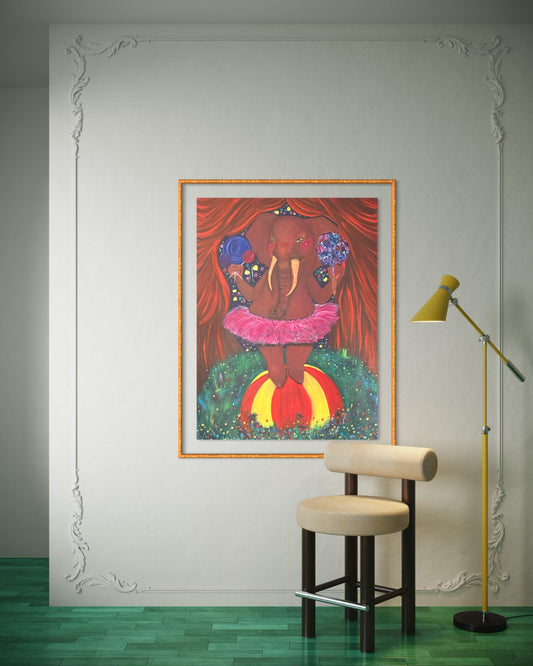 The Waiting Performer – 36"x48" Original Acrylic on Canvas by Jackie Harris